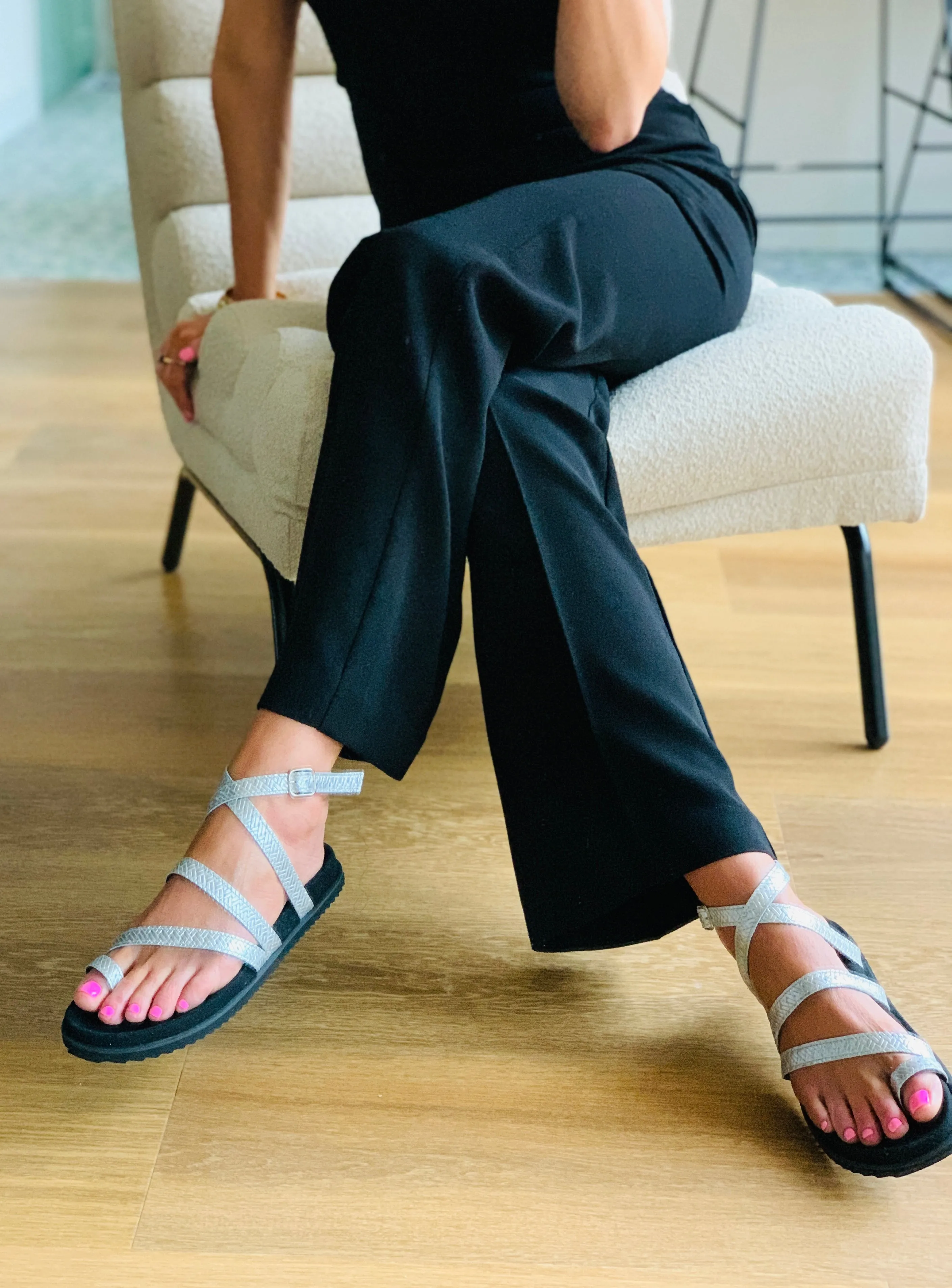 Amalfi silver gladiator sandals