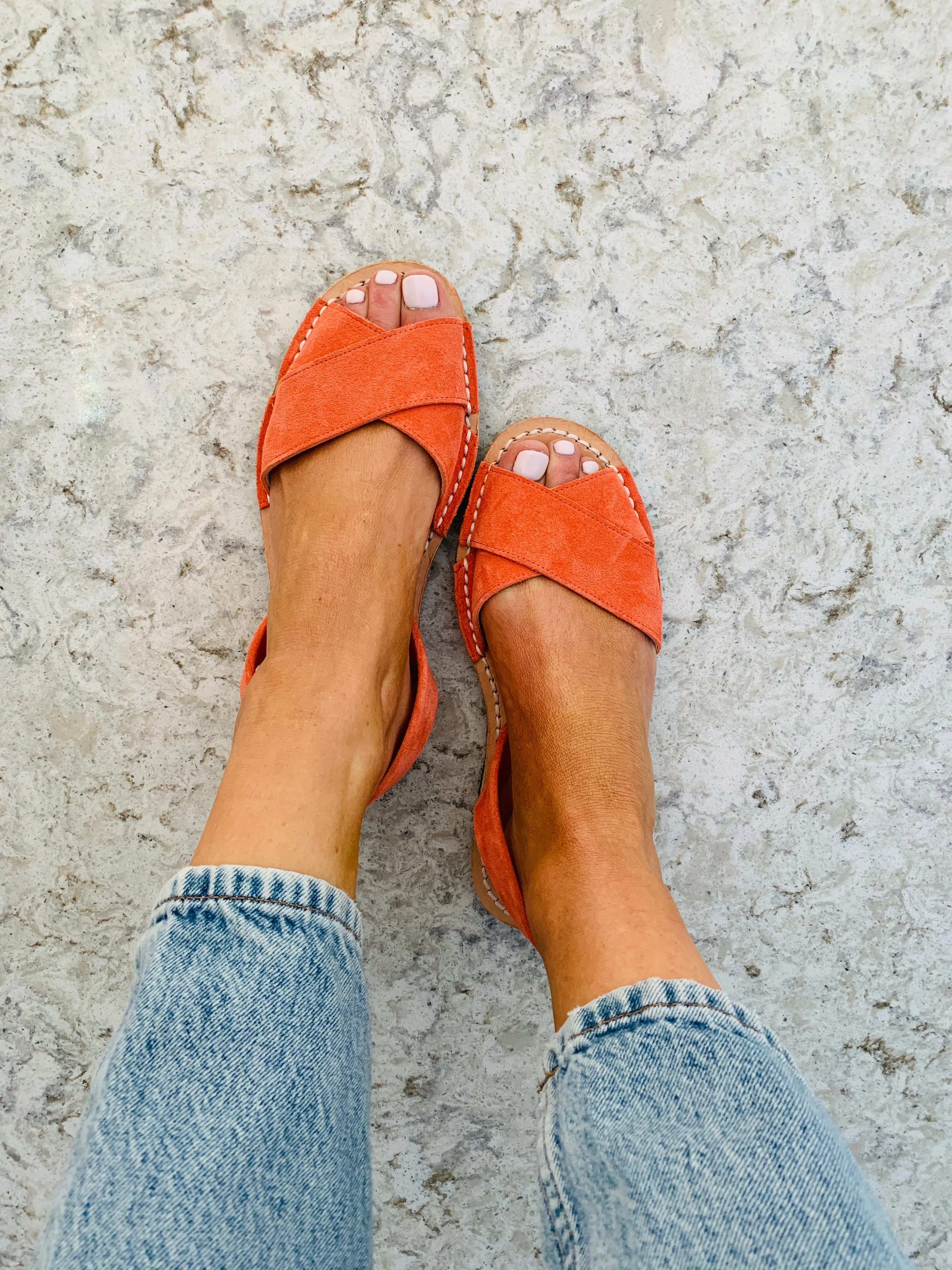 Angie Suede Peeptoe