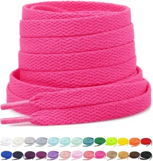 Stepace [2 Pairs Flat Shoe Laces for Sneakers 30"-72" Length 26 Color Shoelaces